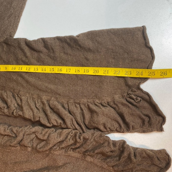 Lafayette 148 Womens Cardigan Sweater Linen Blend Boho Artsy Brown Sz M - Picture 9 of 10